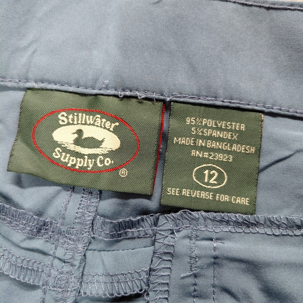 Stillwater Supply Co Lightweight Chino Blue Shorts Pockets Women 12 Inseam 5.5" - Picture 8 of 9